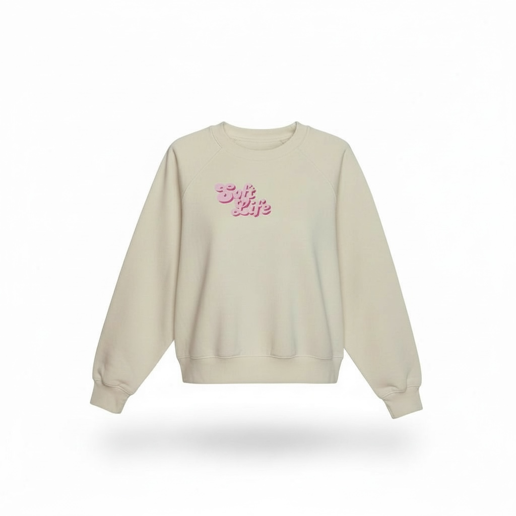 Soft Life Oversized Raglan Sweatshirt